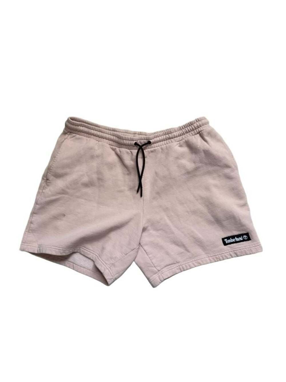 Timberland Men's Pink Fleece Sweat Shorts with Woven Badge Logo